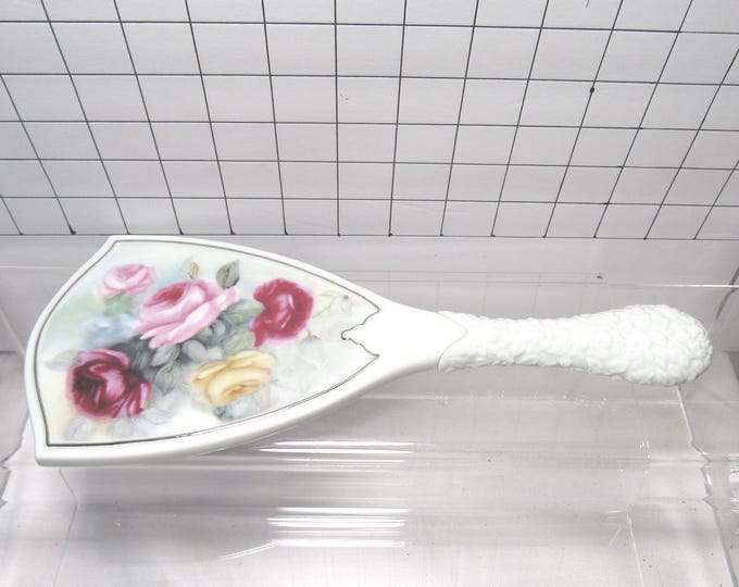 VTG Avon "Vintage Rose" Porcelain Full Size Hand Mirror NIB (Shop)