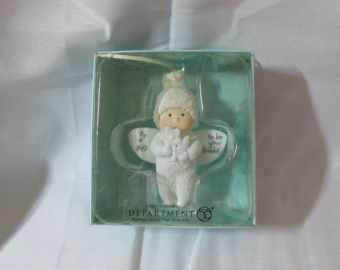 2008 Dept 56 Snowbabies Angel Ornament "Tis a Gift to be Your Friend" (Bx 6)