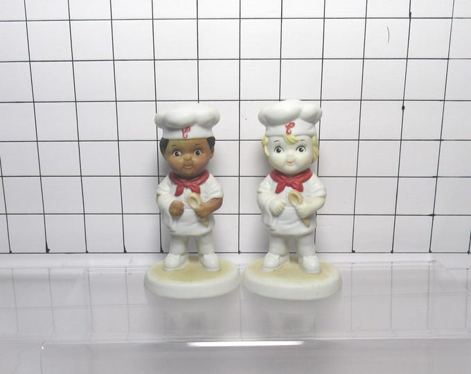 Campbell Soup Boy and Girl Kid Chefs Figurine  1993 (H)