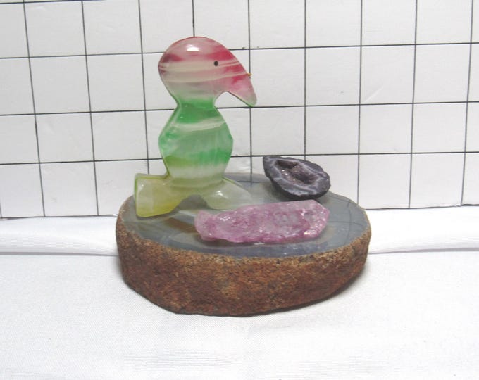 Agate Bird Figurine