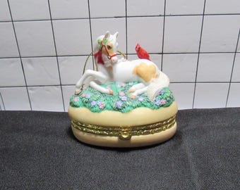 Breyer's Paint Horse Hinged Trinket Box/Ornament (H)