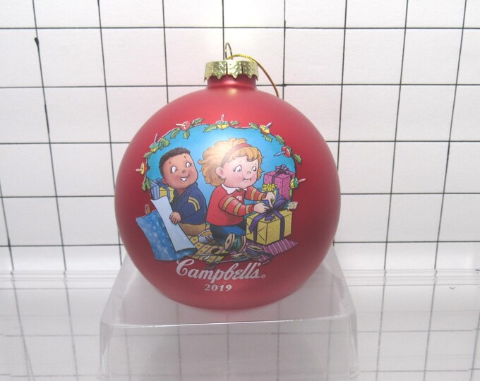 Campbell's Soup Kids 2019 Glass Christmas Ball Ornament 3" (bx1)