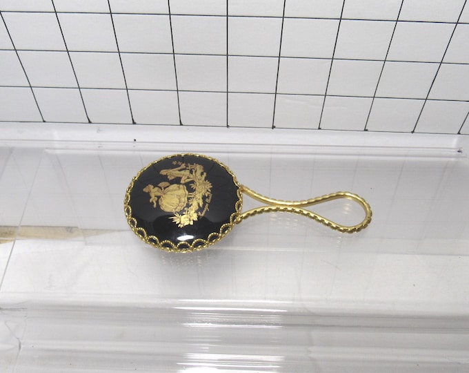 Limoges Castel France Porcelain Vanity Hand Mirror (H)