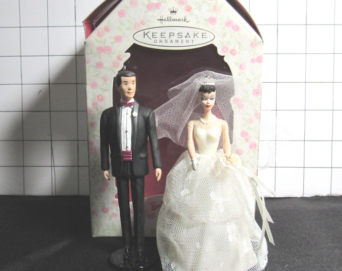 Hallmark Keepsake Ornament Wedding Day Barbie and Ken 1997 (bx 9)