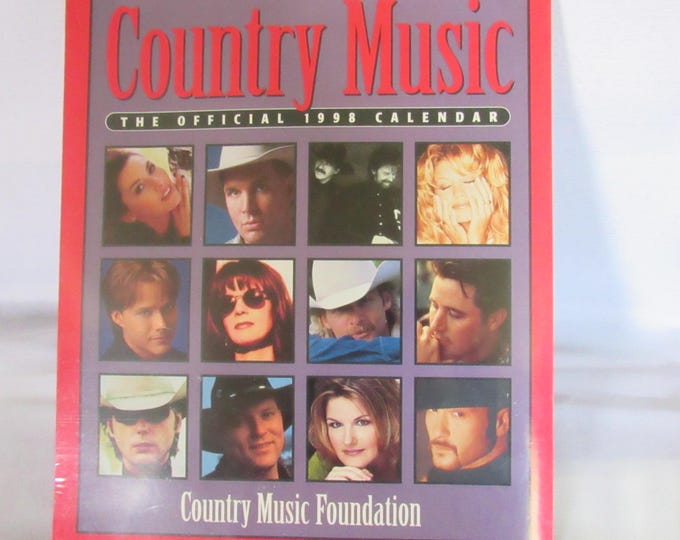 Vintage Official 1998 Country Music Foundation Calendar NOS