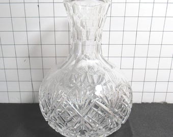 Antique Heavy Cut 8 1/2" Water/Wine Carafe - Fans and Honeycomb (shop)