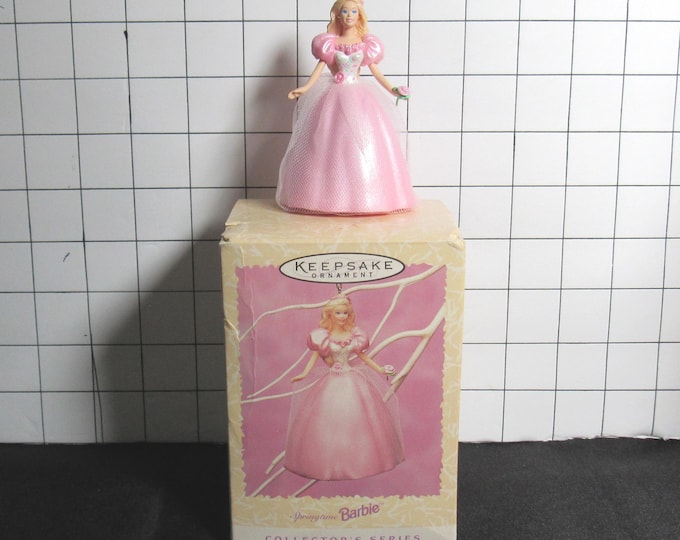 Hallmark Keepsake Ornament Springtime Barbie 2nd in Series 1996 (bx 8)