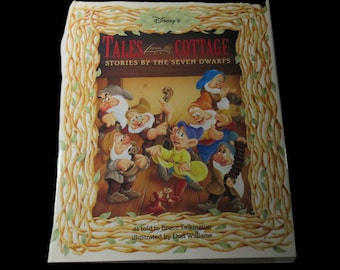 Vintage New Signed 1994 Disney's Tales from the Cottage Stories by the 7 Dwarfs Hardcover Book