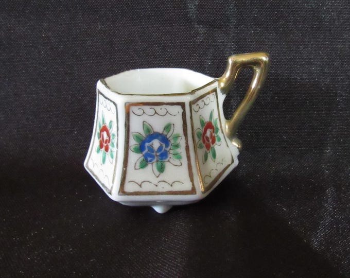 3 Footed Hexagon Shaped Miniature Teacup - Japan