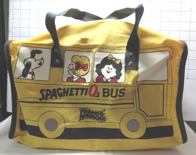 Franco American 1984 Zippered Spaghettio's School Bus Tote/Lunch Bag  (BR)