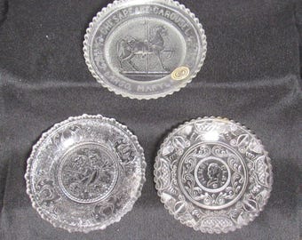 Choice of 1 Vtg 1970's Pairpoint Glass Cup Plate 3.5" (BR)