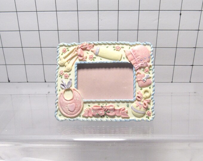 Resin Baby Nursery Picture Frame 4"x3" (h)