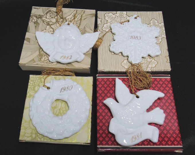 Choice of Avon's VTG Porcelain Christmas Ornaments 1980 - 1983 (Bx 6)