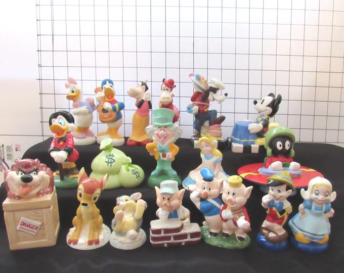 Choice of VTG Disney & Warner Bros,' Salt and Pepper Shaker Set (Group 47)