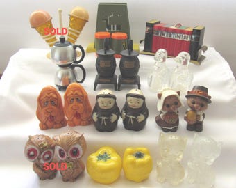 Choice of VTG Plastic Salt and Pepper Shaker Sets (BS2)