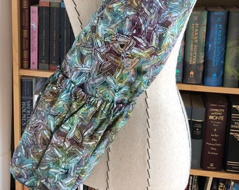 Purple Blue Batik Print Yoga Mat Bag with Pockets