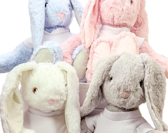 Plush Easter Bunny with t-shirt for sublimation Sublimation bunny Easter Gift Baby Keepsake stuffed animal for toddler Kids Easter basket