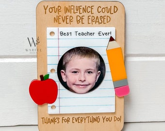 Teacher Fridge Magnet Photo Frame, Teacher gift, teacher appreciation, educator gift, fridge photo magnet