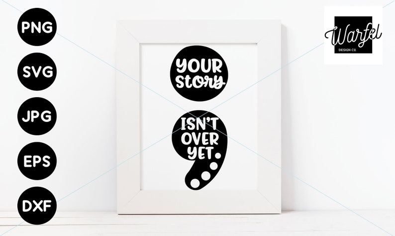 BNQL "Your Story Isn't Over Yet" Semicolon Keychain - Stainless Steel Mental Health & Depression Awareness Gift - View #2