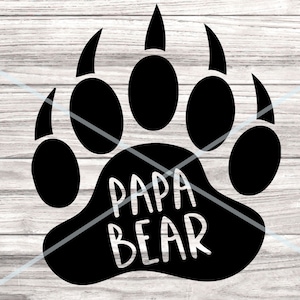 Papa ours, SVG pour la fête des pères, ours svg, papa, fichier de coupe silhouette cricut, téléchargement immédiat, T-shirt pour beau-père