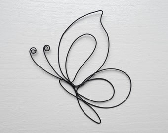 Wire butterfly, wire butterfly, wire wall decoration, boho nature decoration, butterfly silhouette, insect, nature