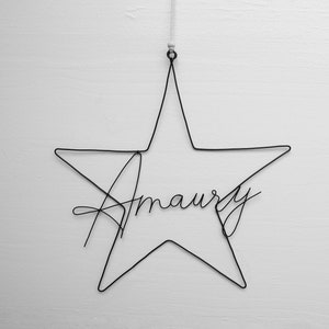 Wire first name, customizable first name, baby first name decoration, child&#39;s bedroom wall decoration, door plaque, birth gift