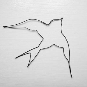 Wire bird, wire swallow, wire wall decoration, interior decoration, metal bird, wall swallow, sculpture