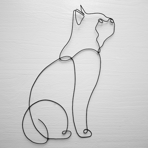 Cat Wire Sculpture Etsy Australia