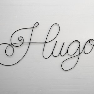Name annealed wire, customizable name, Hugo, baby name, room decoration, name tag, wall decoration wire