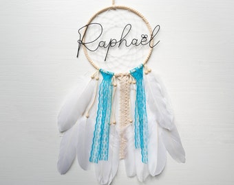 Dream catcher customizable first name in wire, first name annealed wire, room decoration, birth gift, customizable dream catcher