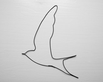 Wire bird, wire swallow, wire wall decoration, interior decoration, metal bird, wall swallow, sculpture