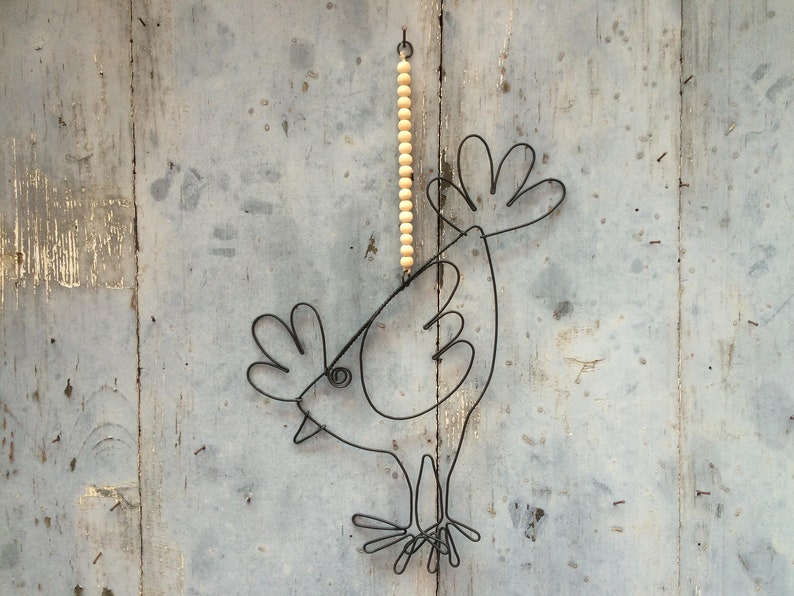 Décoration murale coq, poule décorative à accrocher, coq déco métal, décoration d'intérieur campagne, décoration murale coq, basse-cour