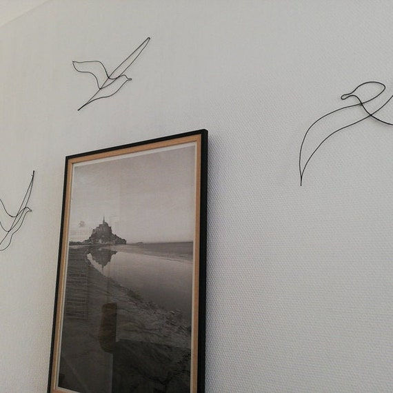 Set of 3 Wire Birds Wire Seagull Wire Wall Nature - Etsy Sweden