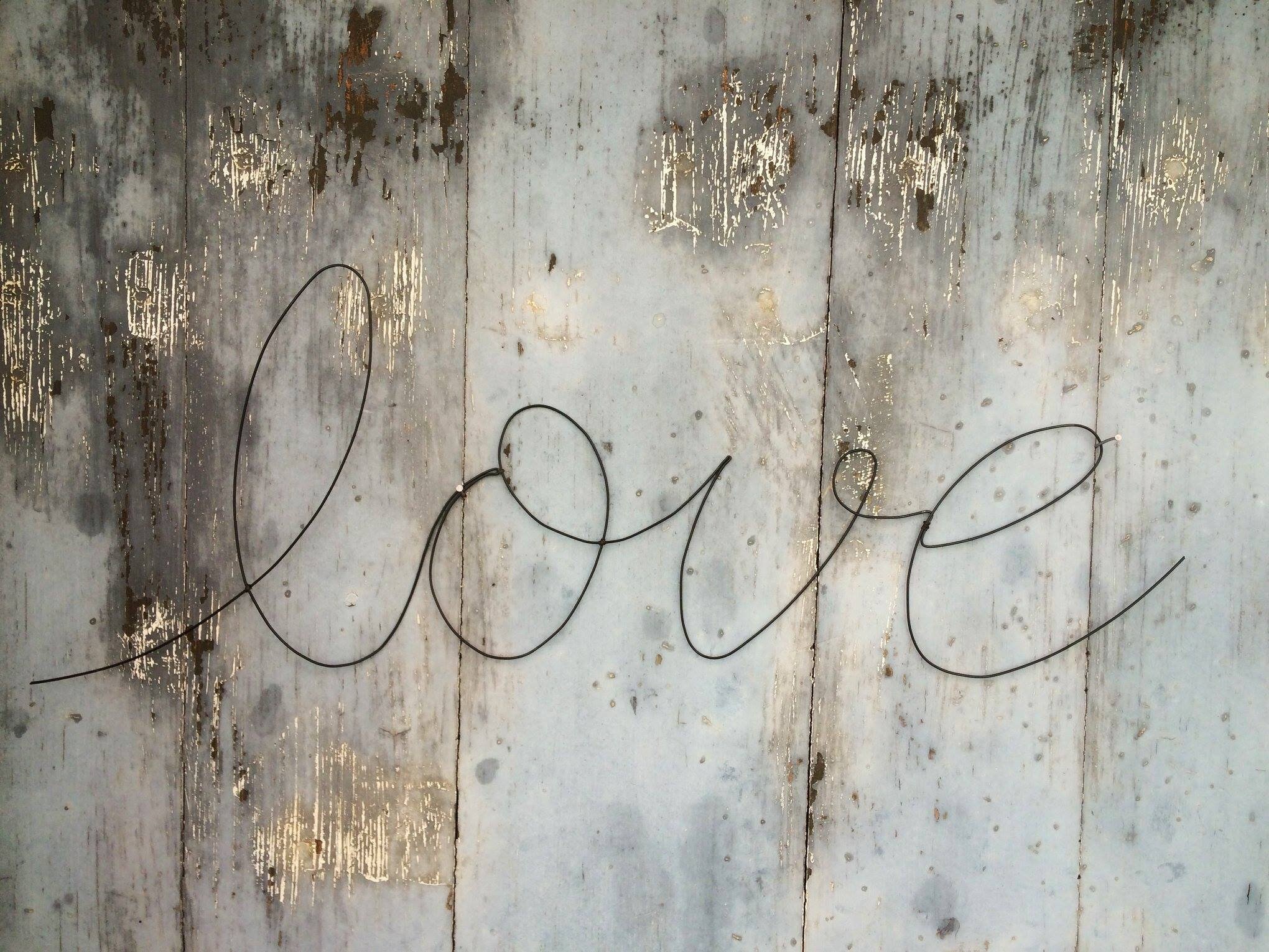 Mot Love en Fil de Fer Recuit Personnalisable, Phrase Murale, Écriture Fer, Citation Décoration Plaq