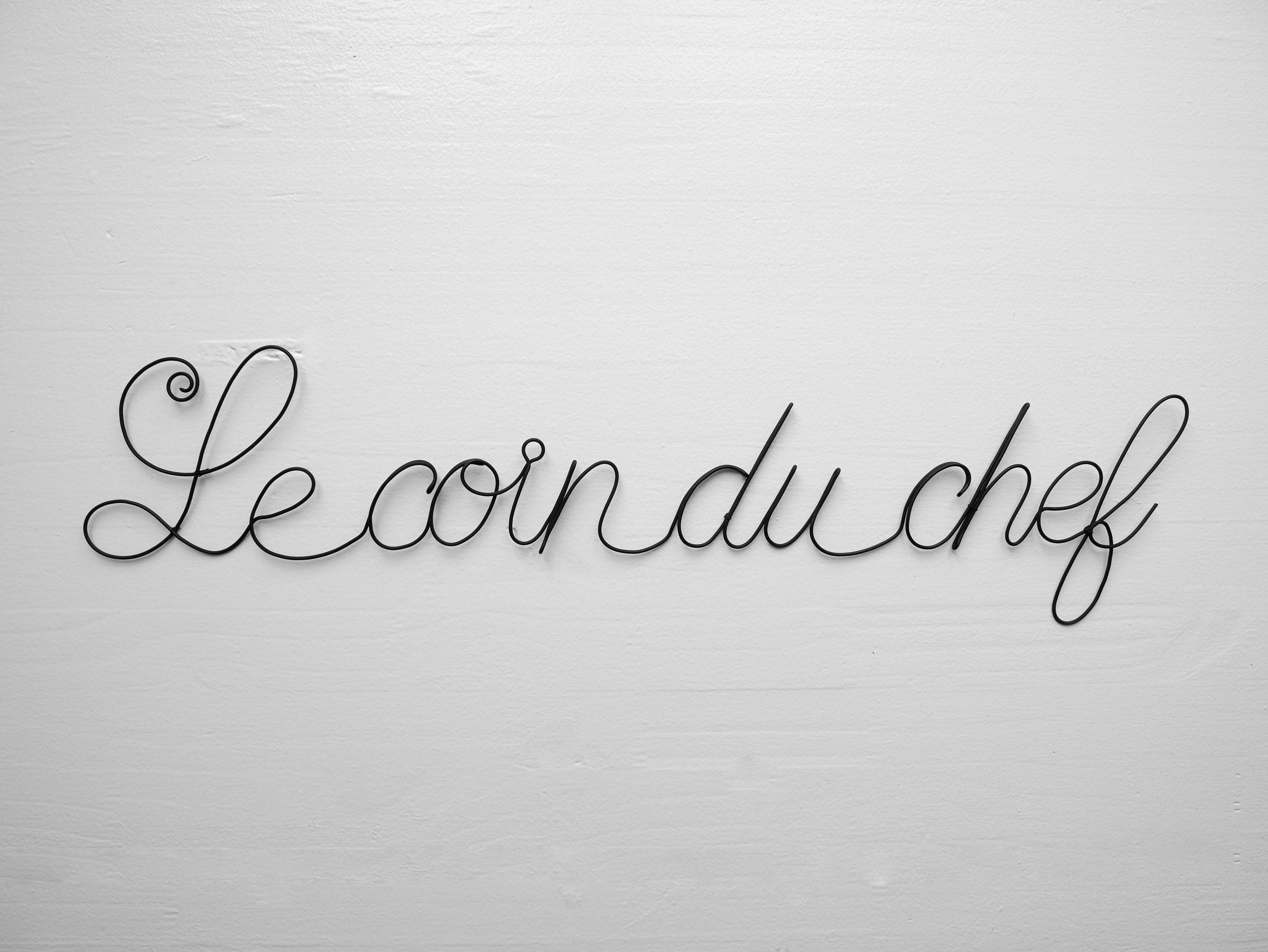 Phrase en Véritable Fil de Fer Recuit, Le Coin Du Chef, Citation Fer, Décoration Murale Maison, Cuis