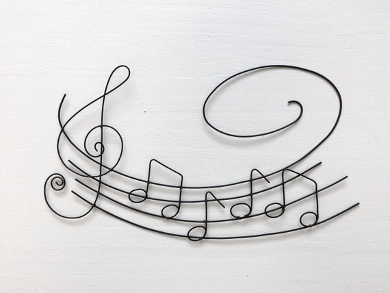 Notes De Musique En Fil De Fer Partition Citation Art Etsy