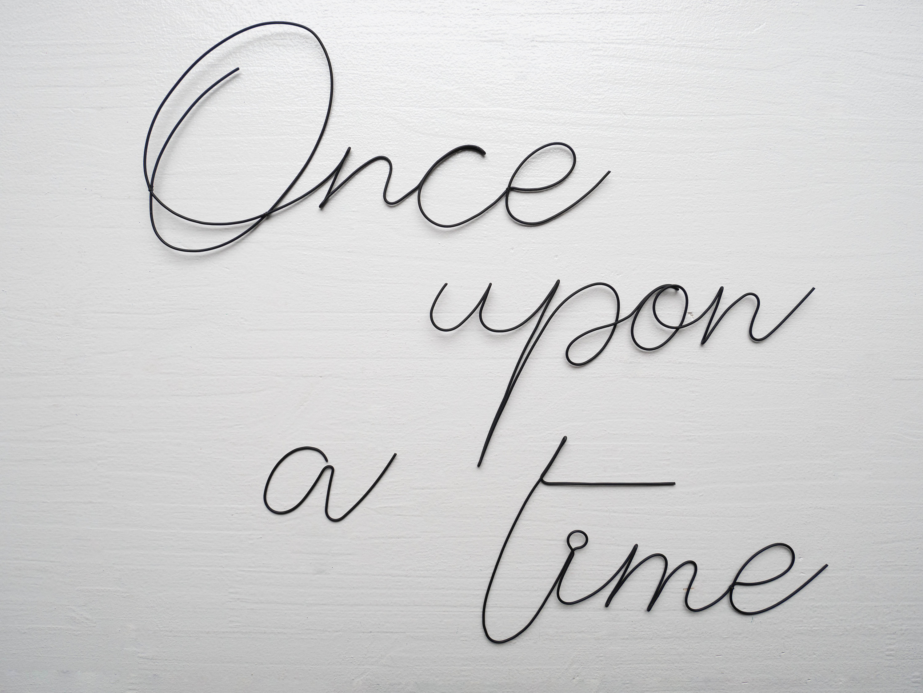 Phrase Once Upon A Time en Fil de Fer Recuit, Écriture, Message Fer, Phrase Citation Wire Wall Decor