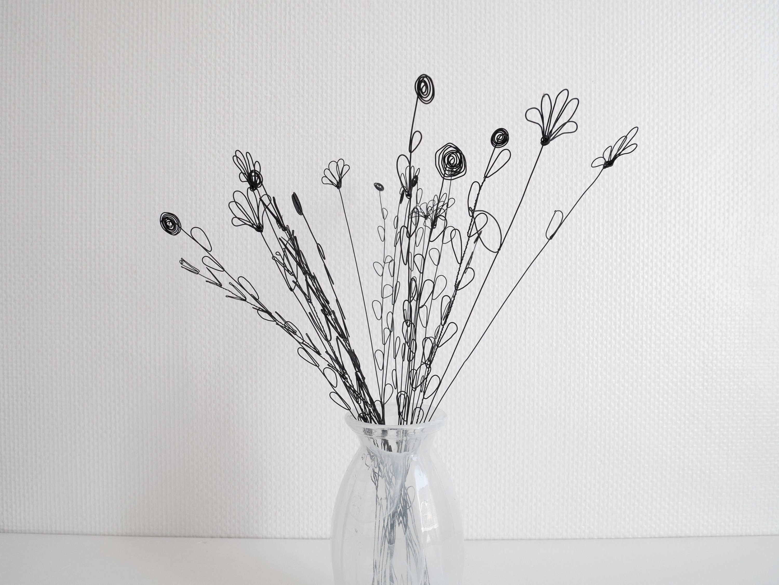 Bouquet de 22 Fleurs en Fil Fer Recuit, Sauvages Des Champs, Fleur Fer, Décoration Floral, Bohème Na