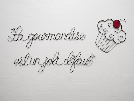 sticker mural cuisine la gourmandise est un très joli défaut