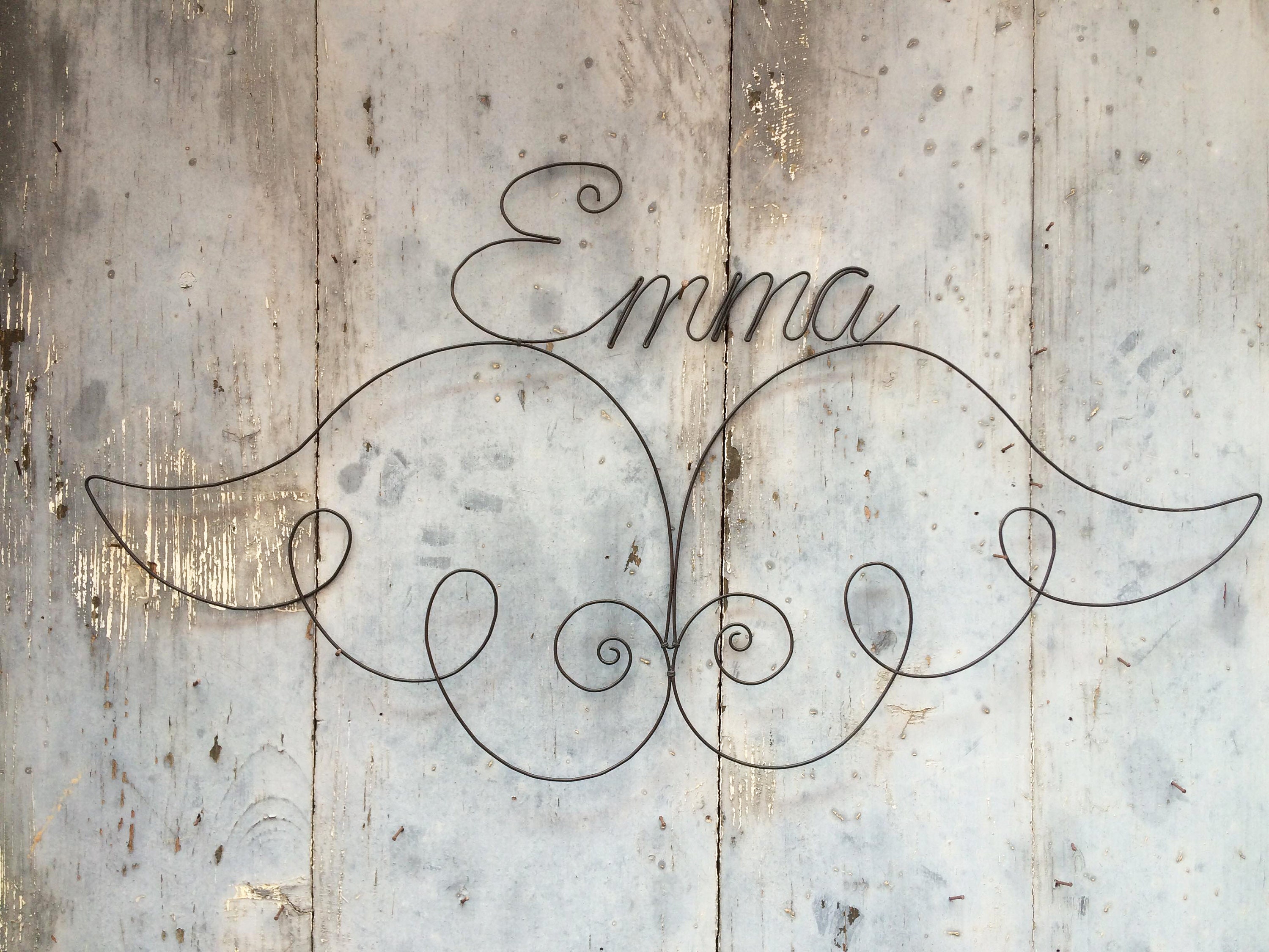 Prénom Fil de Fer, Prénom Personnalisable, Emma, Décoration Murale Chambre Enfant, Cadeau Naissance,