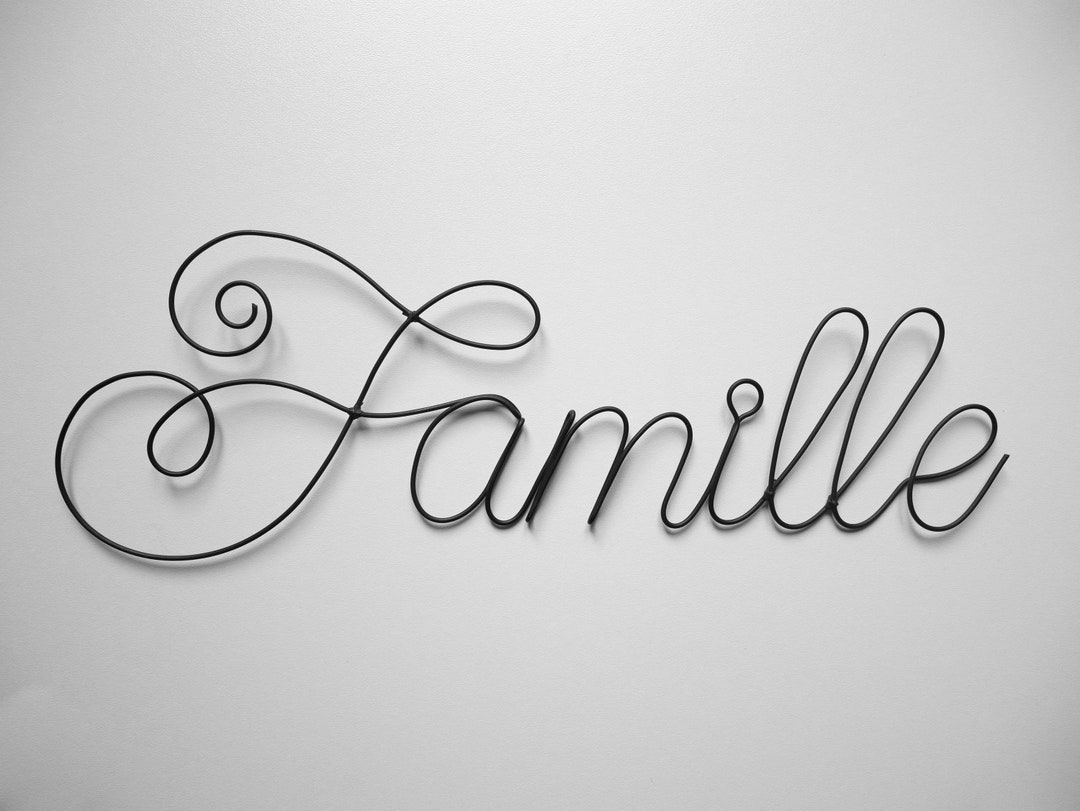 Déco Murale "Merci" En Fil De Fer Recuit - Création Artisanale Française