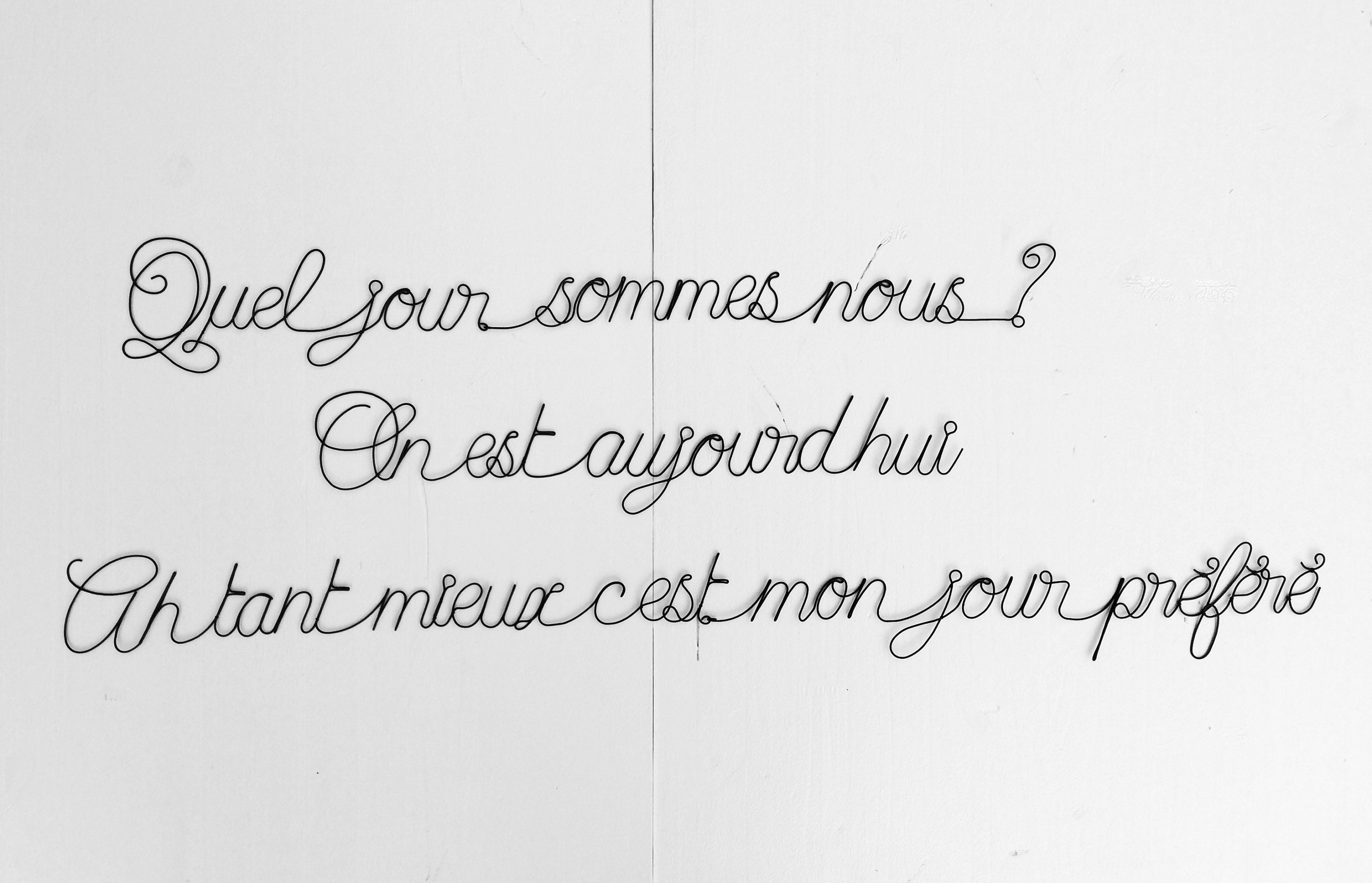 Phrase Murale en Fil de Fer, Mot Décoration Murale, Citation, Plaque Porte, Idée Cadeau, Poème, Déco