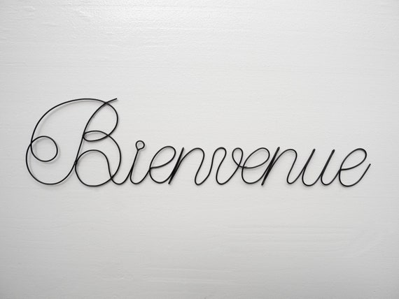 Mot Bienvenue En Fil De Fer Message Phrase Ecriture Etsy France