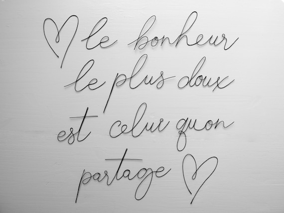 Citation En Veritable Fil De Fer Recuit Theme Bonheur Etsy France Citation En Veritable Fil De Fer Recuit Theme Bonheur Etsy France