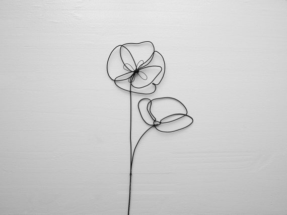 Wire Flower Daisy Flower in Annealed Wire, Floral Wall Decoration, Boho  Nature Decoration, Bouquet of Flowers, Gift 