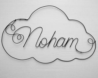 Customizable wire name, wall decoration for children's room, child gift, birth gift, name to hang