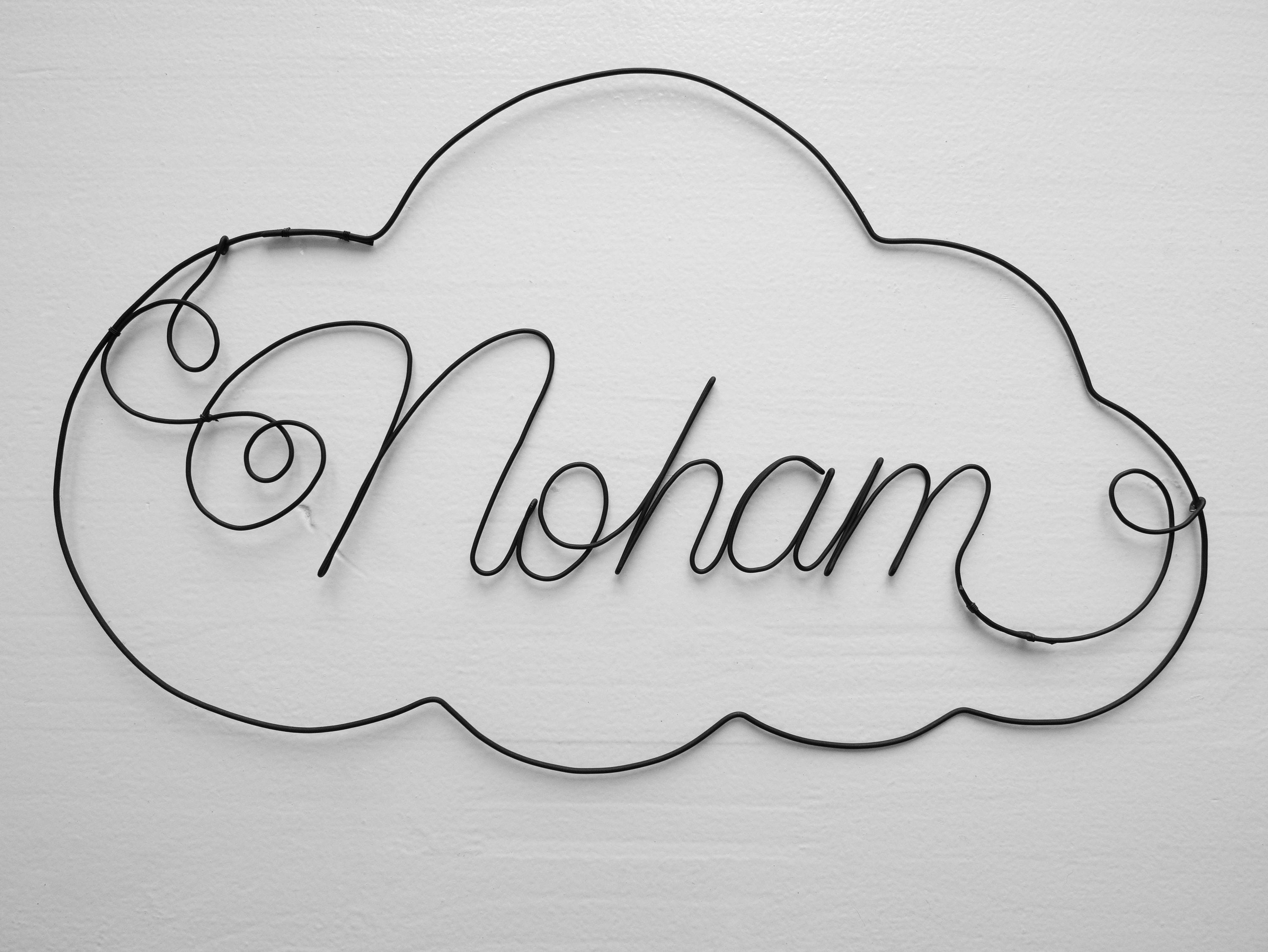 Customizable wire name, wall decoration for children's room, child gift