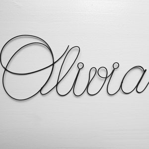 Nombre de alambre personalizable, nombre de bebé, decoración de pared de dormitorio infantil, placa de puerta, regalo de nacimiento, regalo de bautismo