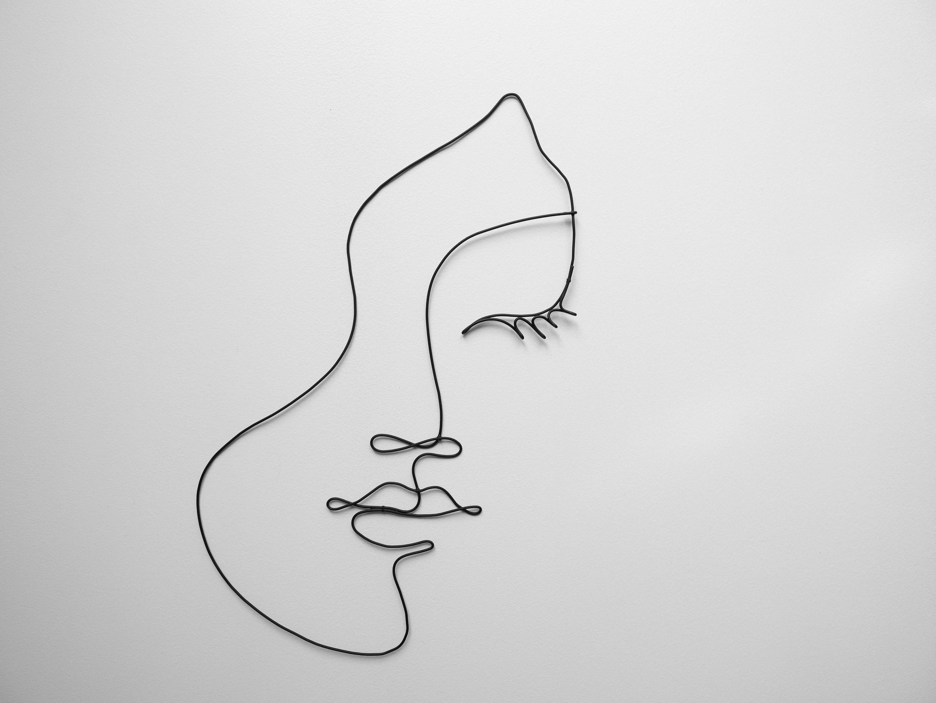 Visage de Femme Figuratif, Décoration Murale Femme, Silhouette Nu Métal, Collection Picasso, Industr