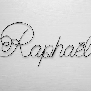 Annealed wire first name, customizable first name, children&#39;s bedroom wall decoration, door plaque, birth gift idea, baptism gift